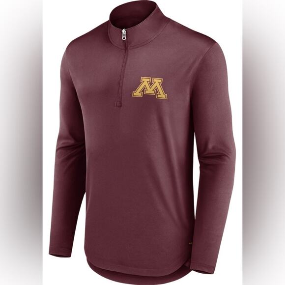Minnesota Golden Gophers Colosseum Raglan Quarter-Zip Top Maroon Gray NWOT L - Picture 1 of 4